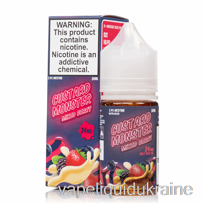 Vape Ukraine Mixed Berry - Custard Monster Salts - 30mL 24mg